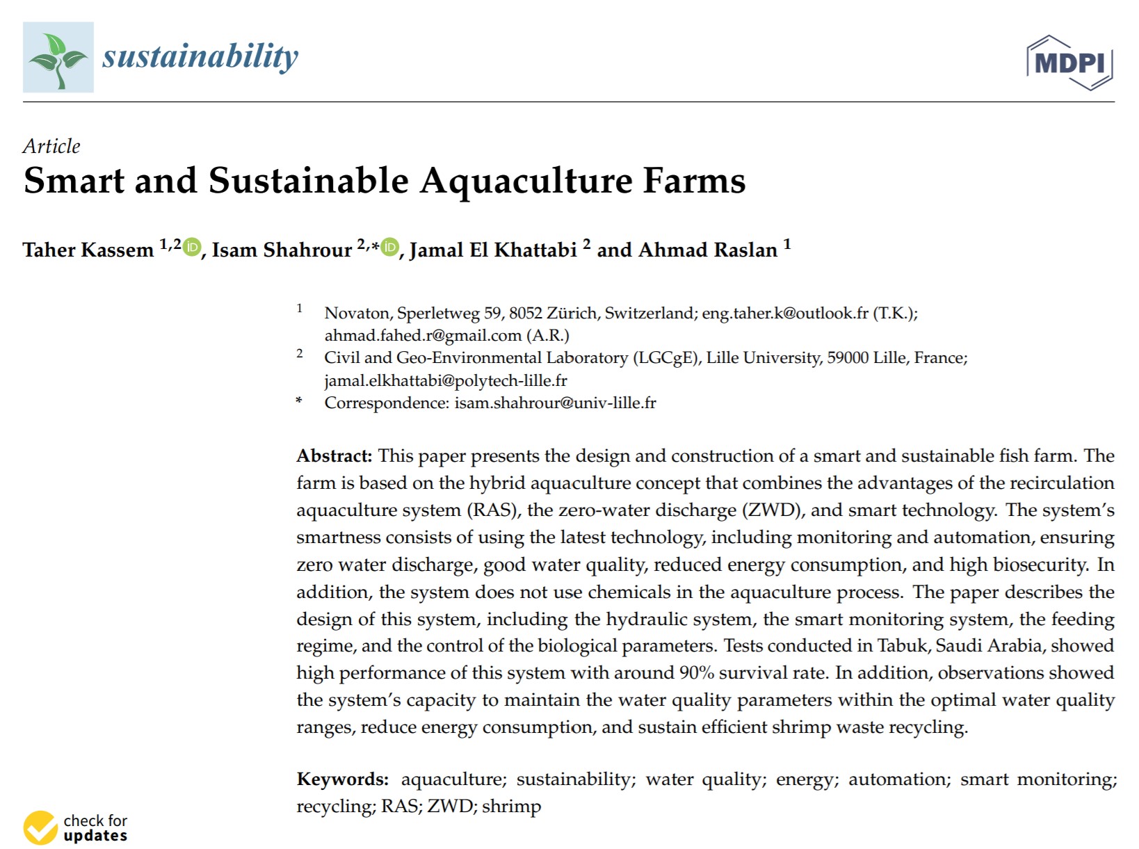Publication Scientifique – MDPI (Suisse)